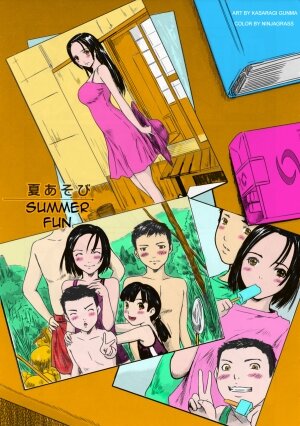 [Gunma Kisaragi] Natsu Asobi | Summer Fun [English][Colorized] - Page 1