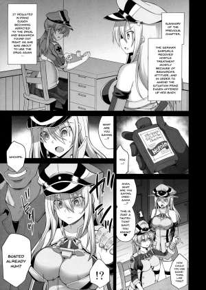 (COMIC1☆15) [Akuten Soushin (Kokutou Nikke)] Kanmusu Chakunin Prinz Eugen & Bismarck Shussan Hensai Botai Teikyou (Kantai Collection -KanColle-) [English] [Doujins.com] - Page 4
