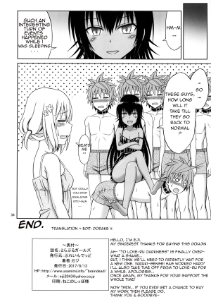 (C92) [Brain Dead (Eiji)] To LOVE-Ru Girls (To LOVE-Ru Darkness) [English] [Dorake V] - Page 34