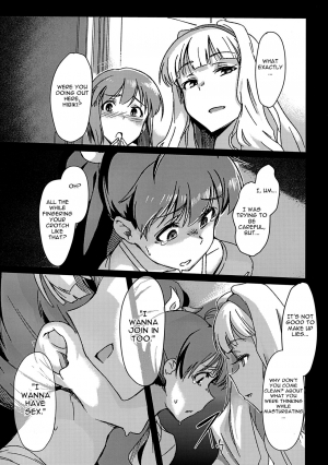 (C90) [Suimitsutou Koubou (Momo no Suidousui)] Yuki Chinpo - Futanari Yukiho ga Hibiki o Otosu Hon (THE ) [English] - Page 8