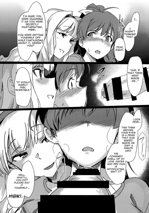 (C90) [Suimitsutou Koubou (Momo no Suidousui)] Yuki Chinpo - Futanari Yukiho ga Hibiki o Otosu Hon (THE ) [English] - Page 9