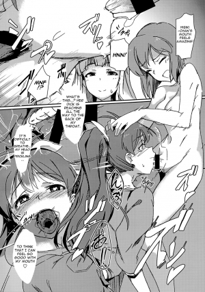 (C90) [Suimitsutou Koubou (Momo no Suidousui)] Yuki Chinpo - Futanari Yukiho ga Hibiki o Otosu Hon (THE ) [English] - Page 12
