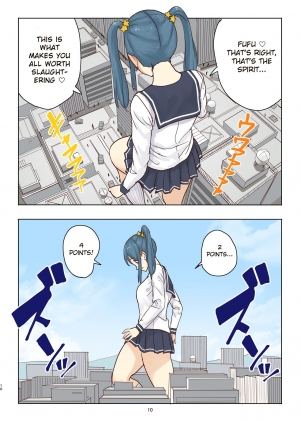  (C97) [ICE CAT (Uru)] Zankoku Kyodai Musume Fondue-chan no Ecchi na Gyakusatsu 丨Cruel Giantess Fondue-chan's Sexy Slaughter Time [English]  - Page 11