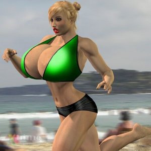 Megan & Denise- Catfight at Beach