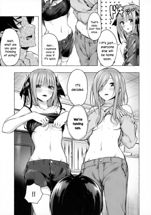 [Sawaraya Shoten (Sahara Gensei)] Hanayome no Kakuritsu | Chance to be a Bride (Gotoubun no Hanayome) [English] - Page 7