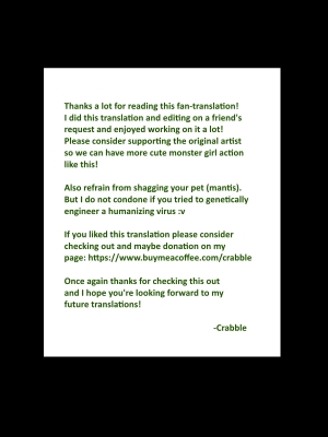 [Bird Joke] Sex with Mantis Girl -Report of Humanizer Virus Infection- [English] [Crabble] - Page 39